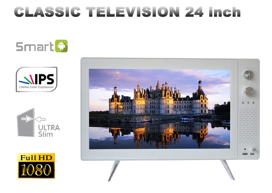 24 Rétro TV LCD Smart Classic Télévision Slim FHD Disposition IPS design  LED fabricants